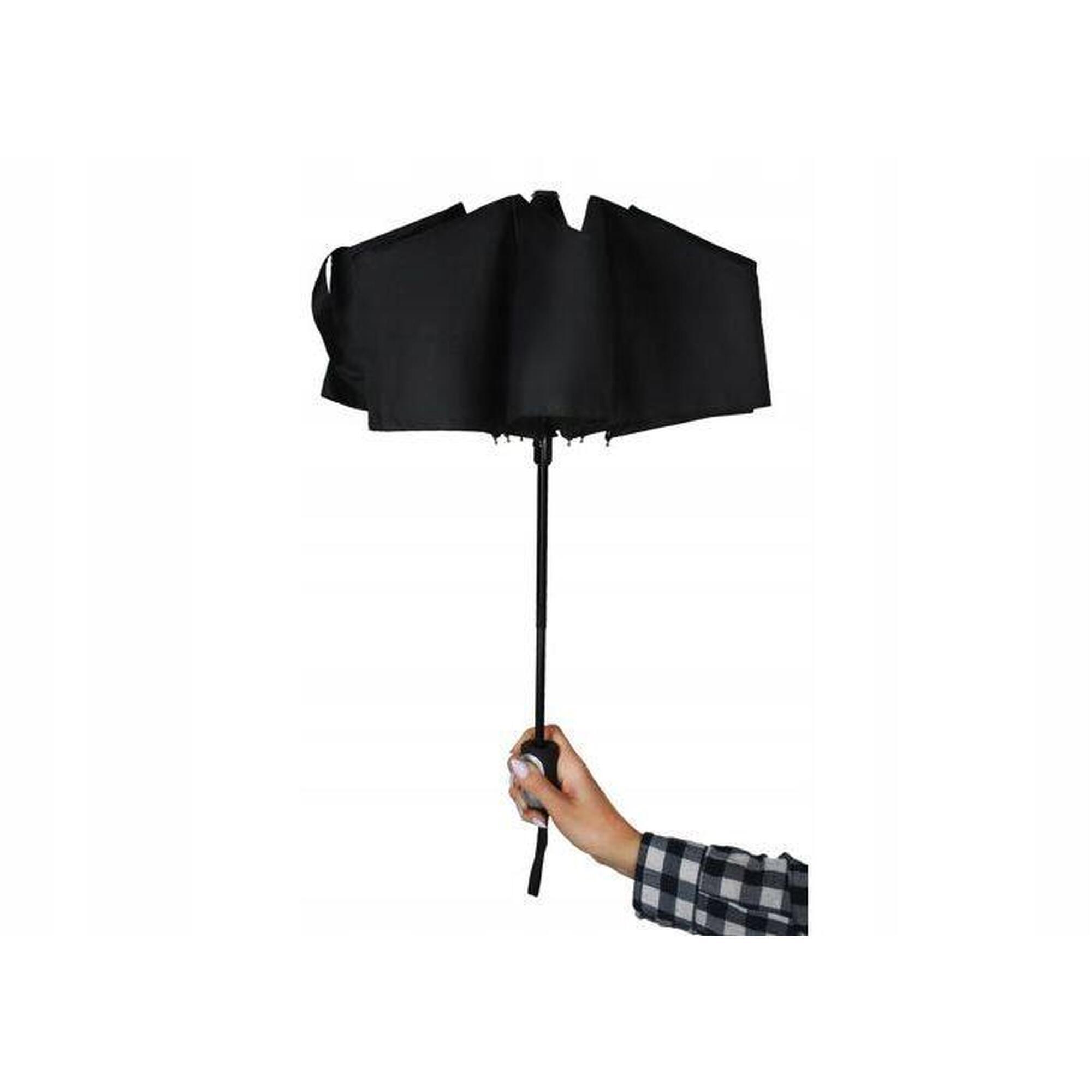 Umbrela pliabila, cu husa, diametru cupola 108cm, model simplu, neagra