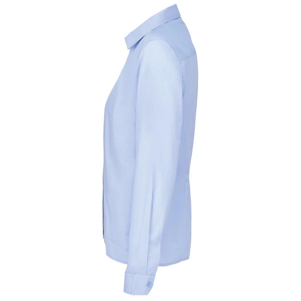 Camicia Popeline Manica Lunga Donna SOLS Bailey Azzurro 3/4