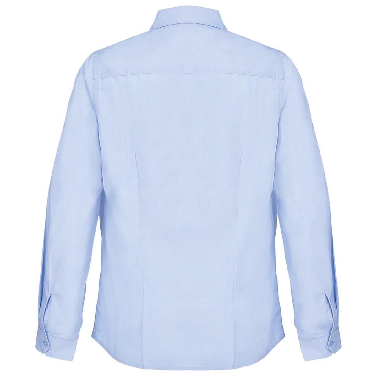 Camicia Popeline Manica Lunga Donna SOLS Bailey Azzurro 2/4