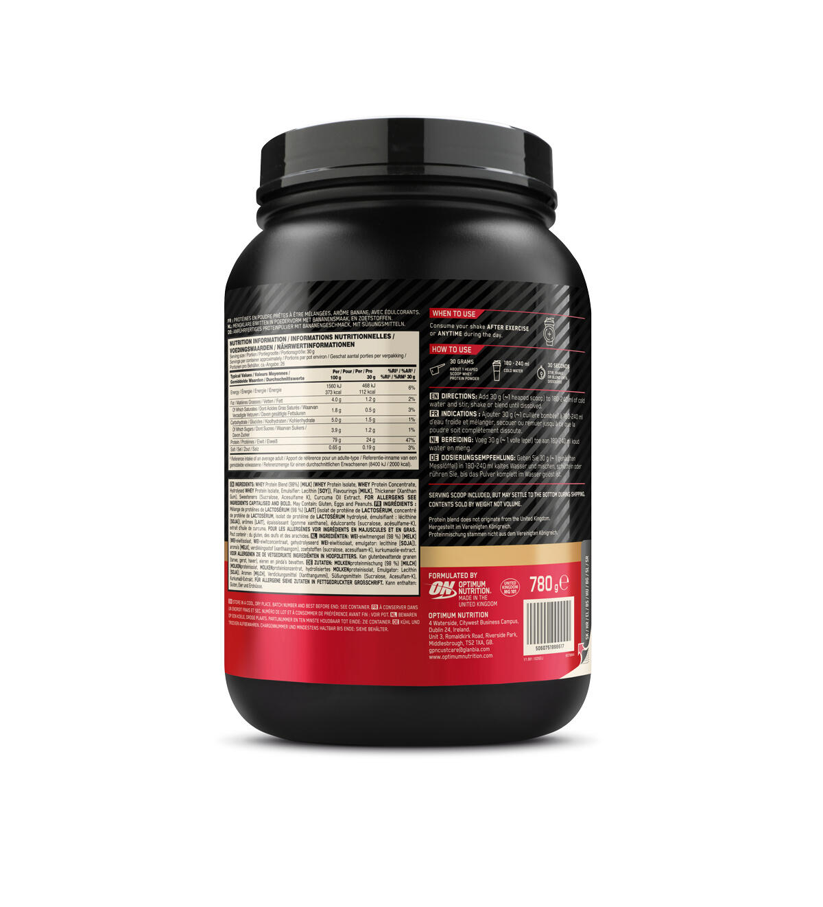 100% Whey Gold Standard - 775g Banana (Nova) da Optimum Nutrition 3/4