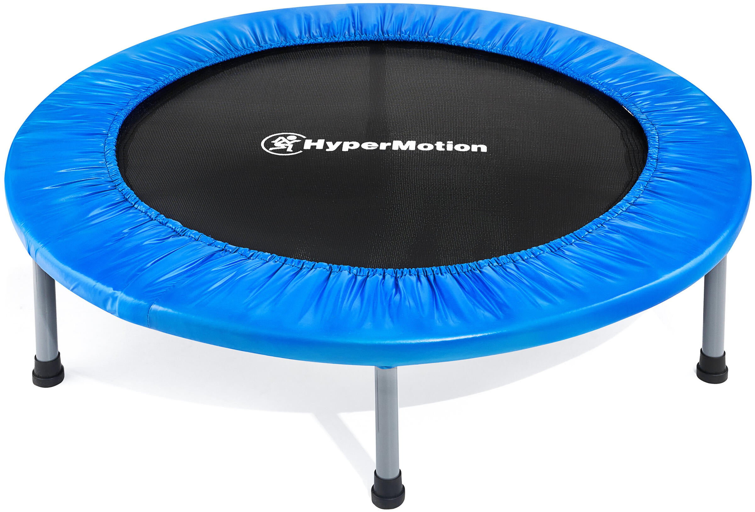 Trambulină fitness pliabilă HYPERMOTION 91 cm, 36 arcuri, albastră