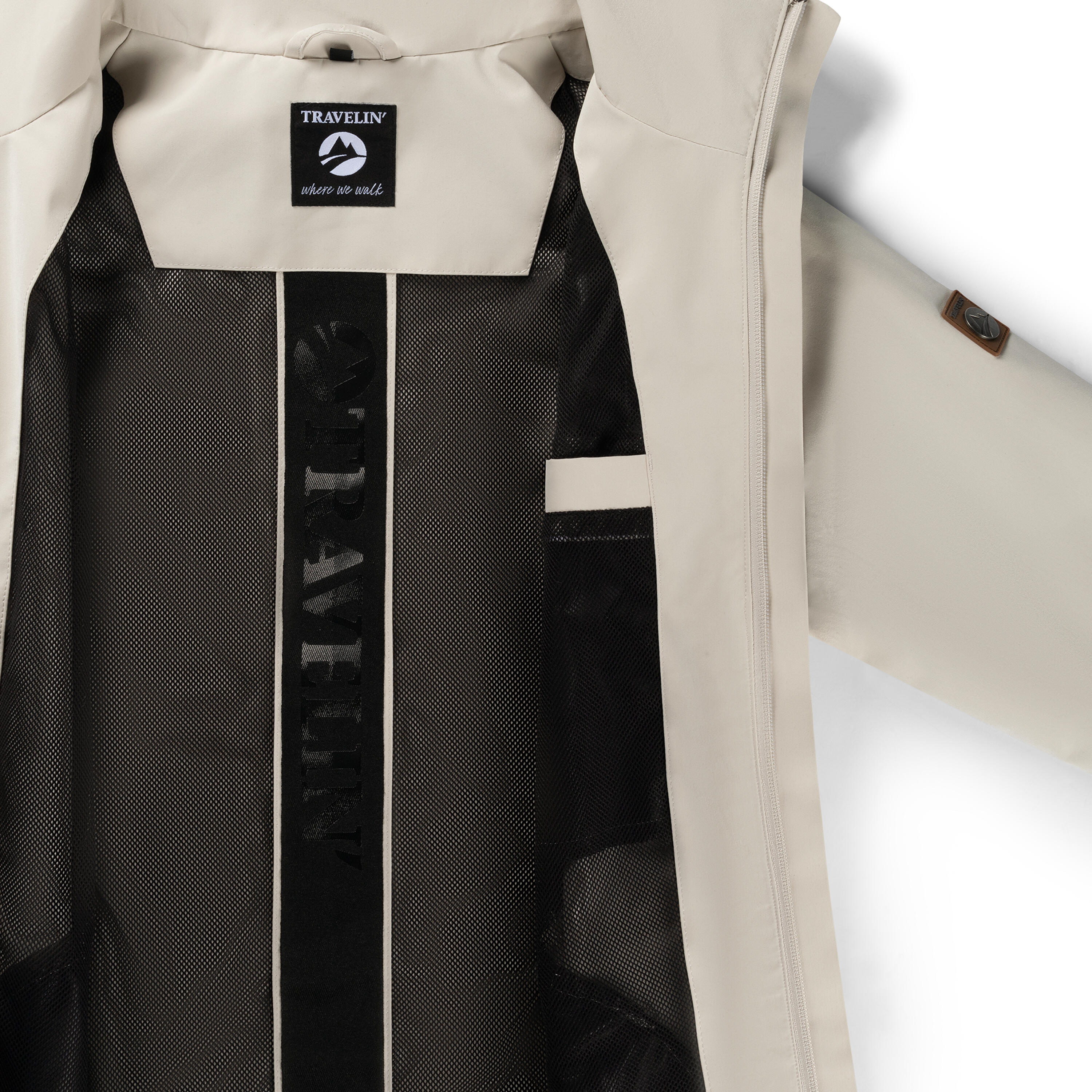Alva Femme - Veste hardshell - Imperméable - Sable 5/6