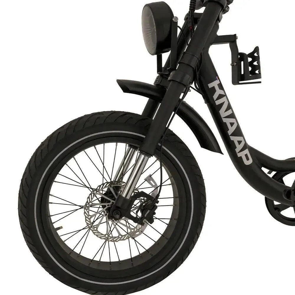 Elektrische fatbike KNAAP BIKES LON – lage instap, voor- en achtervering – zwart 2/7
