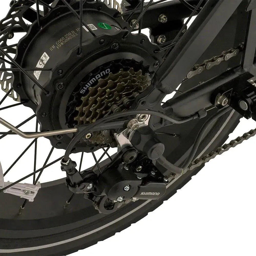 Elektrische fatbike KNAAP BIKES LON – lage instap, voor- en achtervering – zwart 4/7