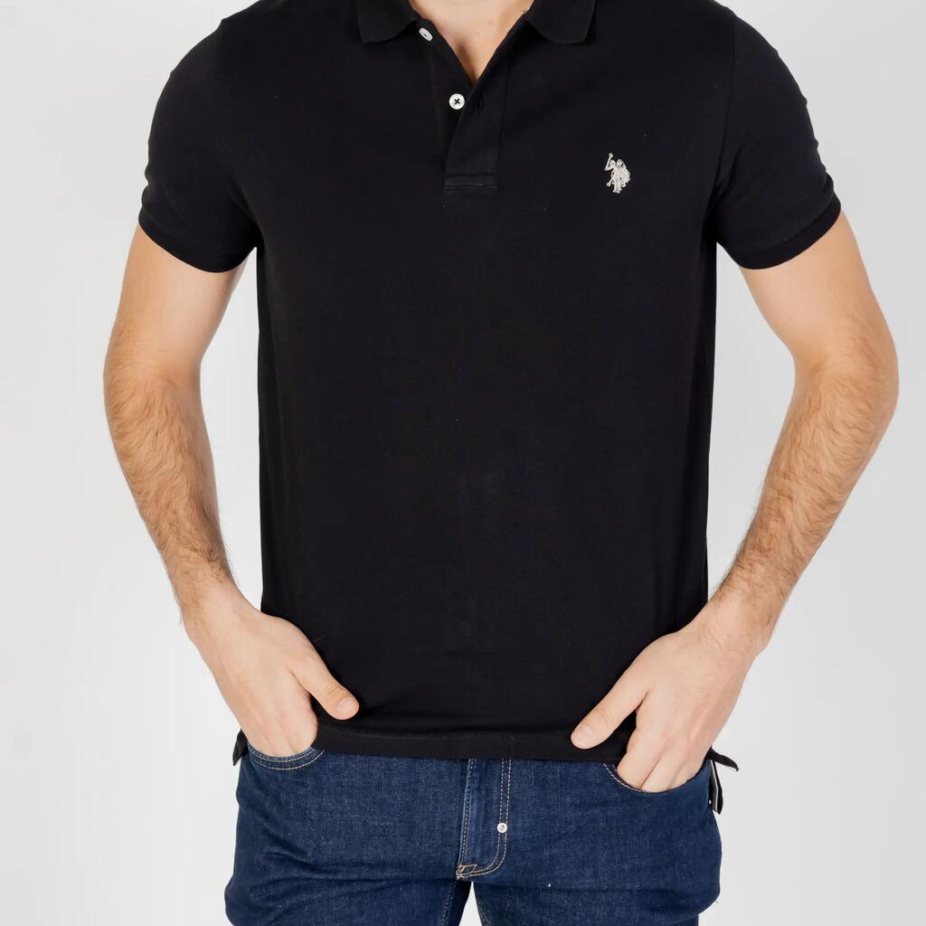 MEN'S short-sleeved polo shirt KING BLACK
