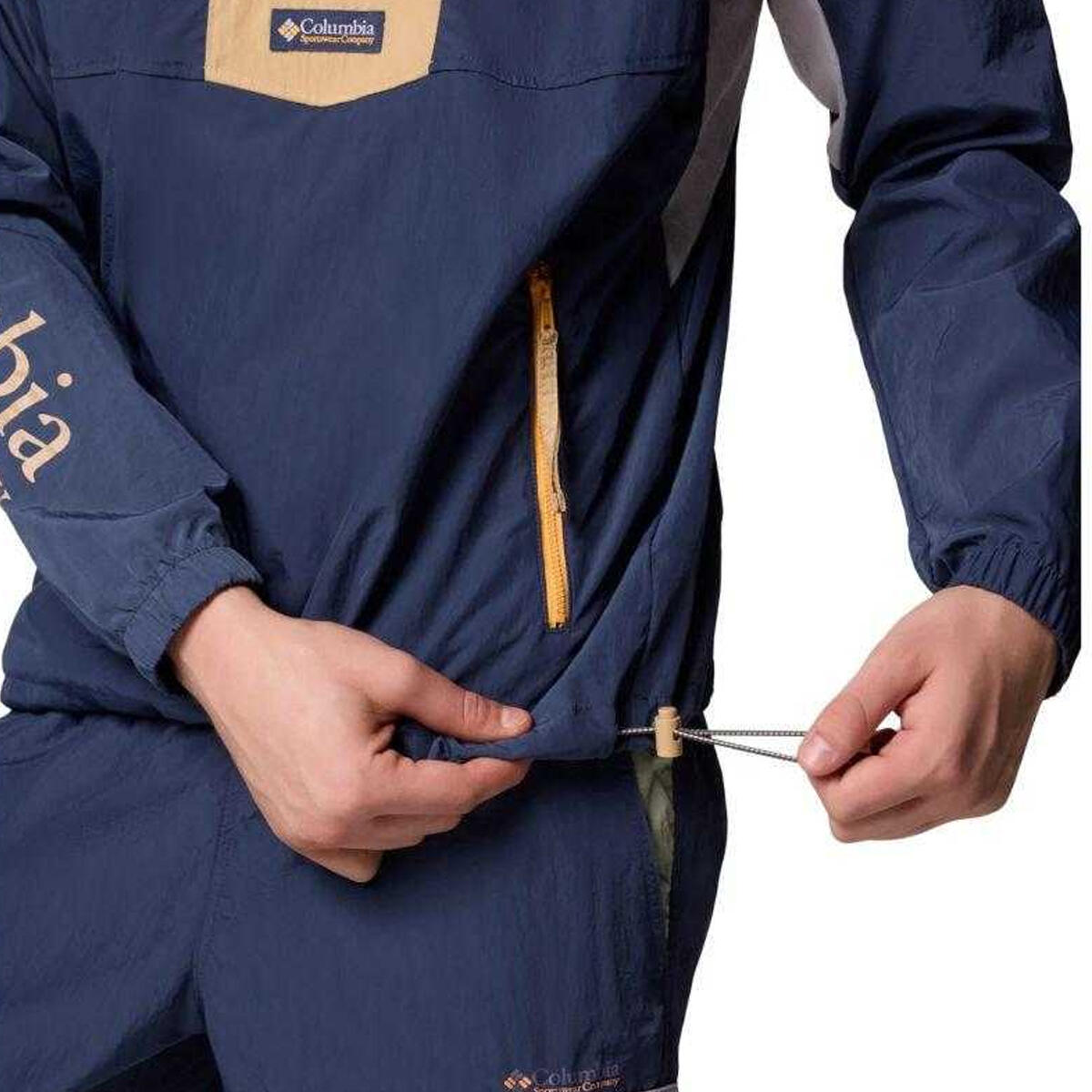 Heren Riptide II Retro Windjack (Marineblauw) 4/4