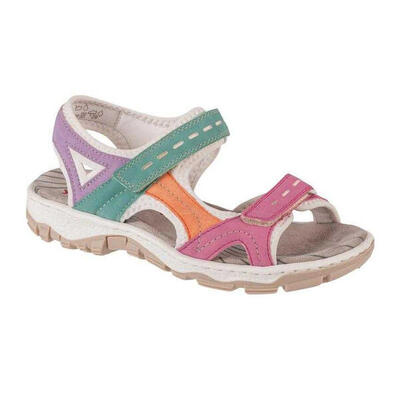 Dames open teen sandalen (veelkleurig)