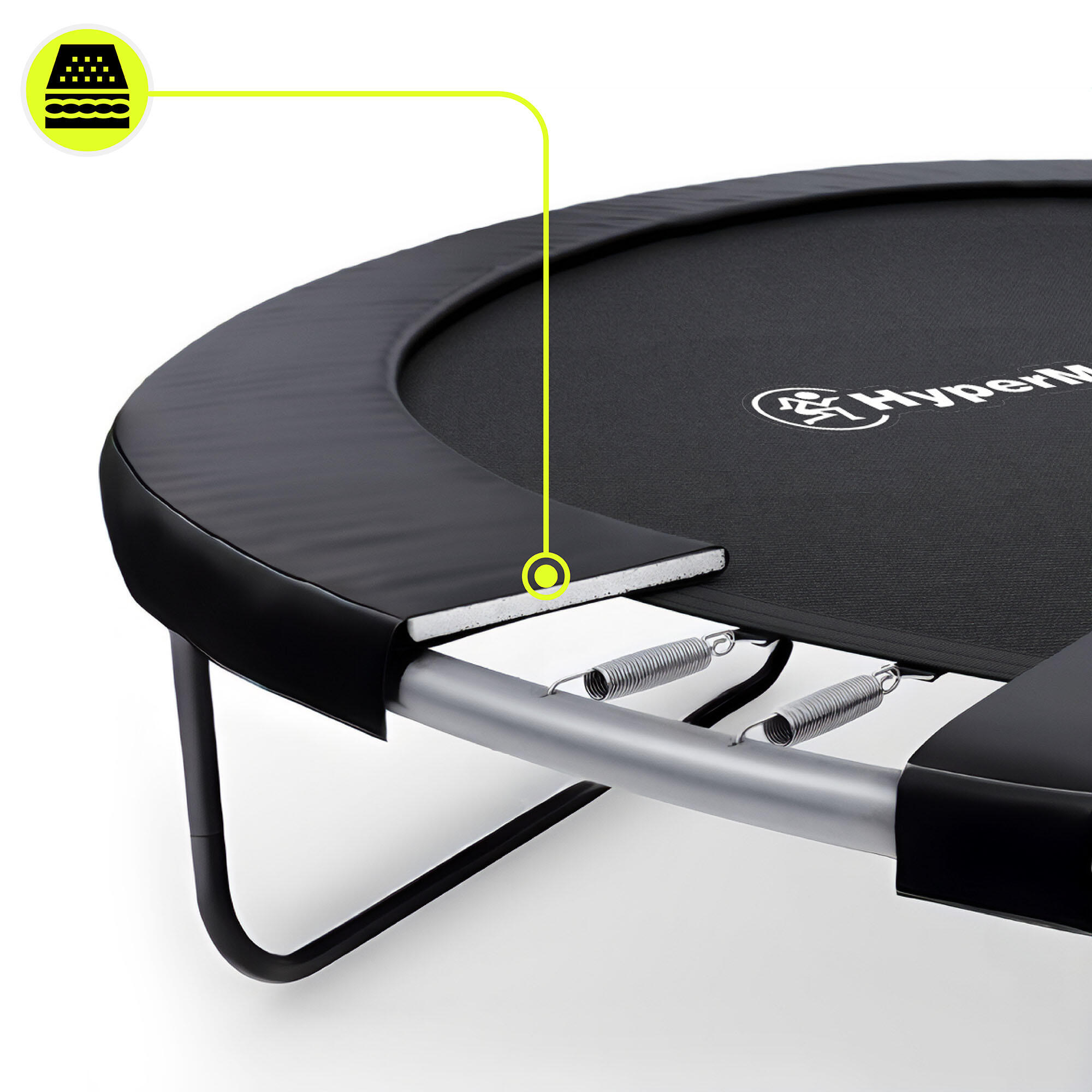 Kindertrampoline 244cm Tuin Net Ladder 3 Poten UV-bestendig Max 50kg EN71-14 4/5