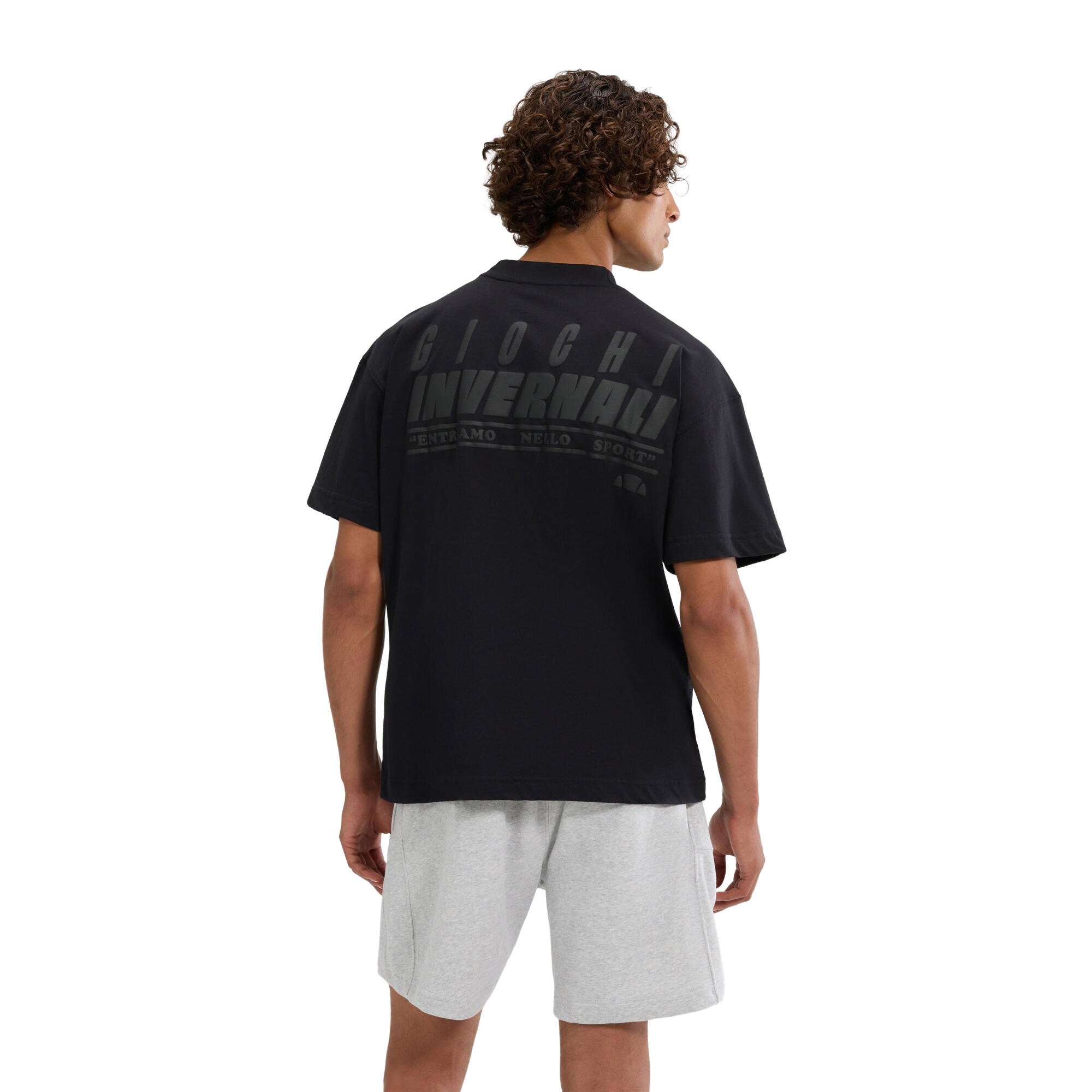 Tshirt Motif/style Imprimé Au Dos ENTRIAMO Homme (Noir) 2/4