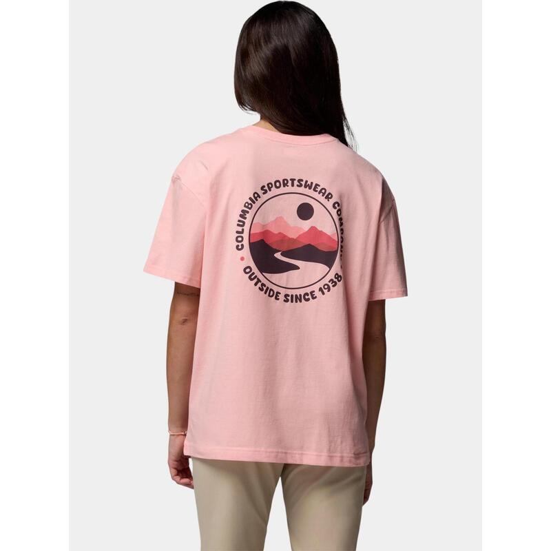 Tricou cu maneci scurte Rolling Bend Graphic Oversized Tee femei