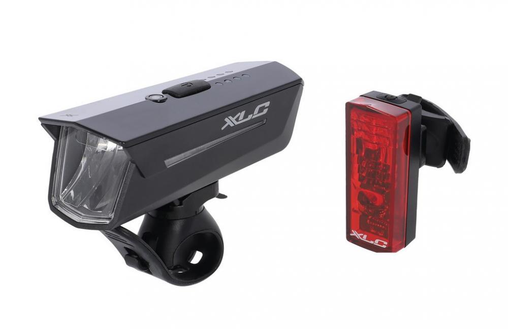 Conjunto de luzes LED de bicicleta XLC CL-S24 Proxima USB 2/2
