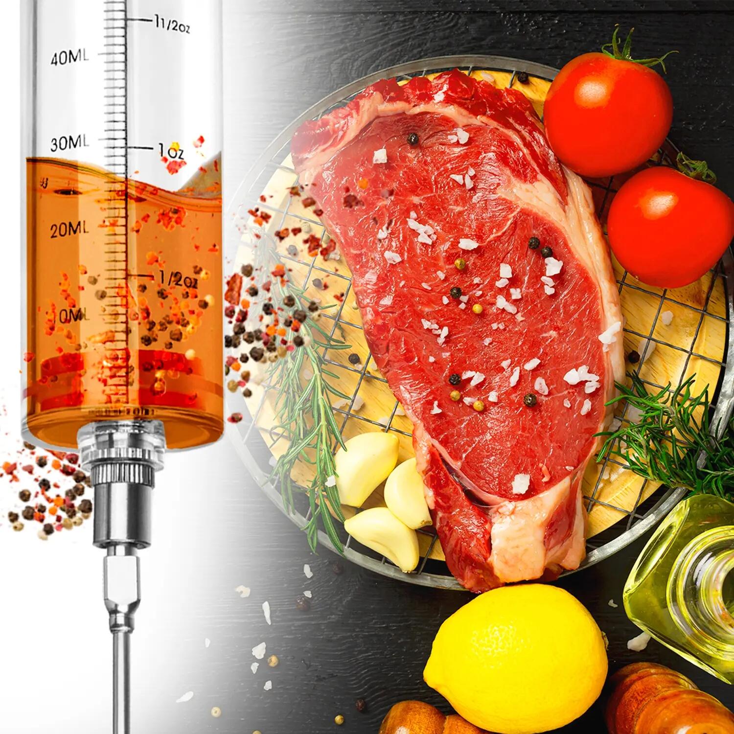 Seringa pentru carne pentru sosuri marinate, 23 cm, 50 ml 3/7