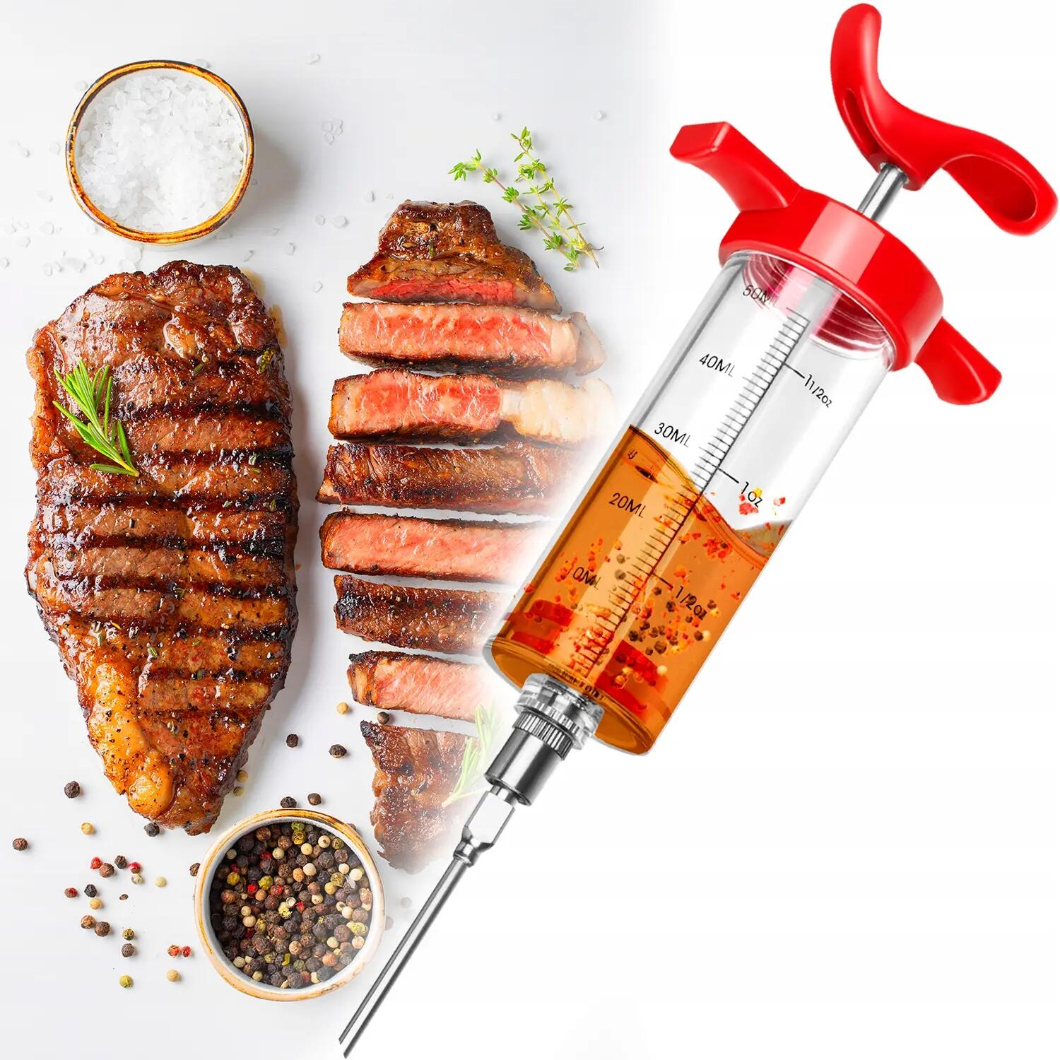 Seringa pentru carne pentru sosuri marinate, 23 cm, 50 ml 5/7