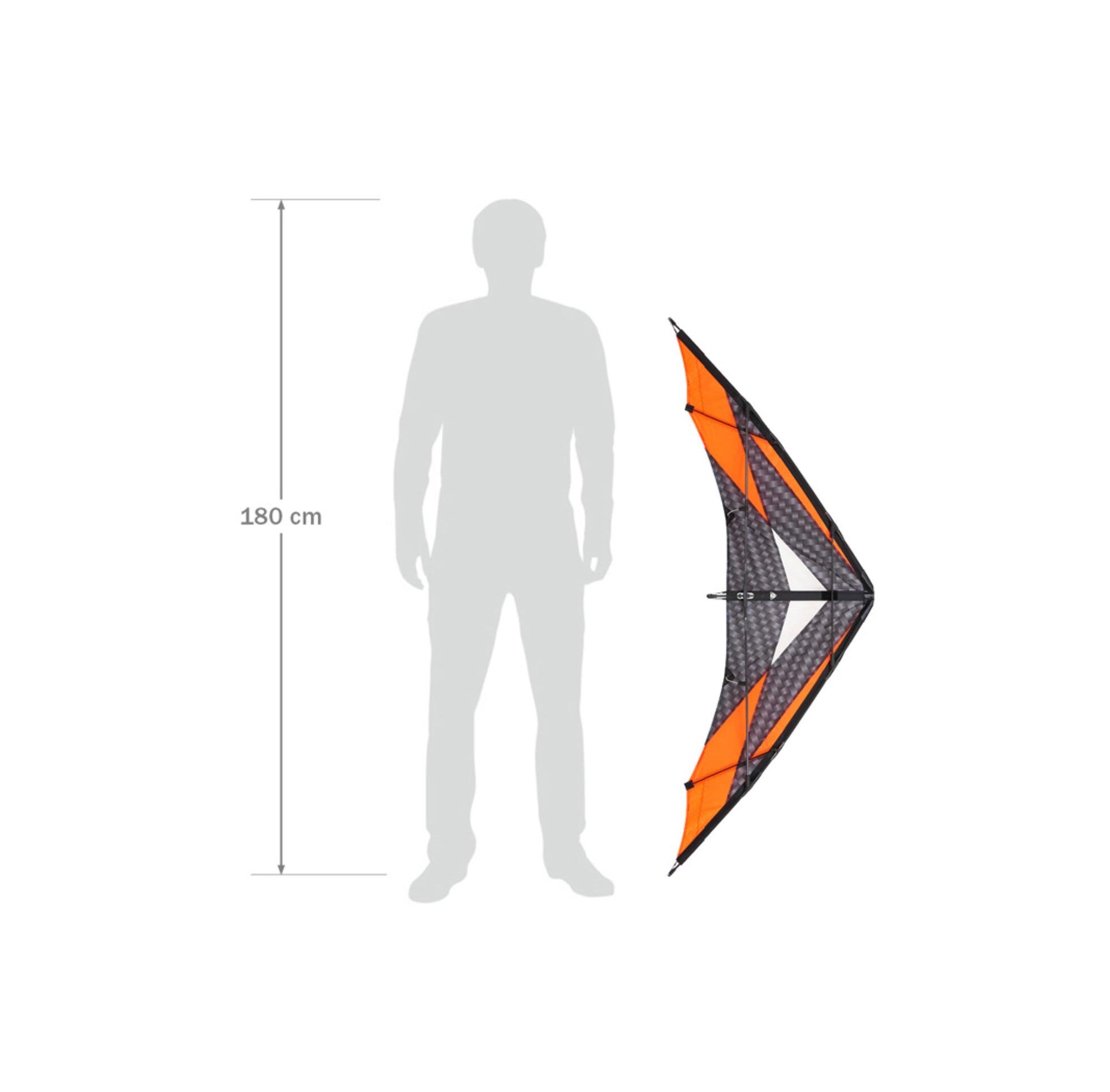 Arrow S Fireline - Lenkdrachen, ab 14 Jahren, 149cm, empf. 50-70 kp Schnüre 4/5