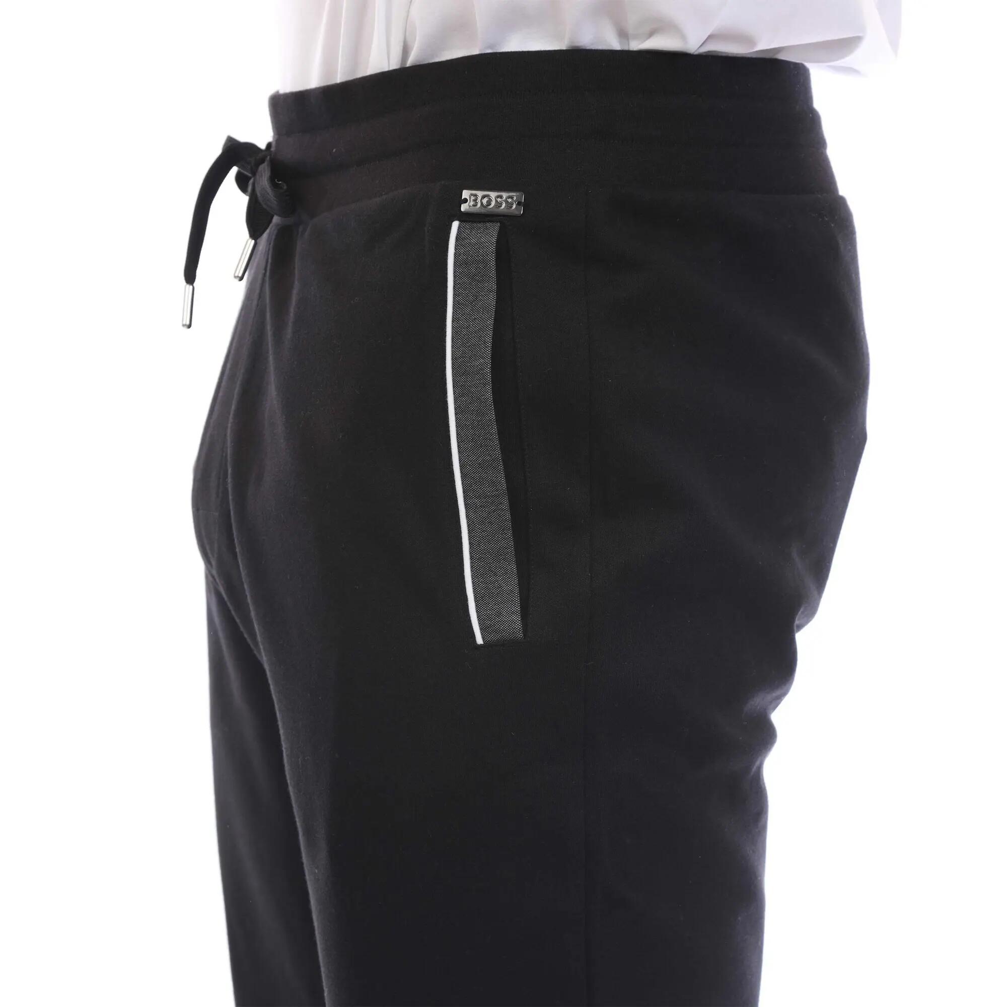Mens Lounge Tracksuit Bottoms (Black) 4/4