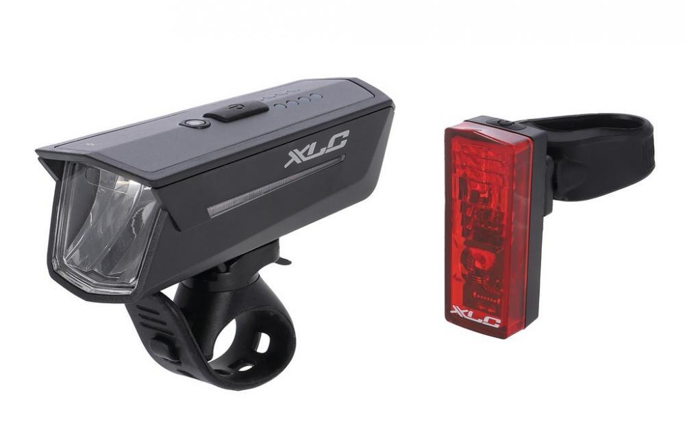 Jeu d'éclairage vélo LED XLC CL-S25+ Proxima Pro Plus USB 2/4