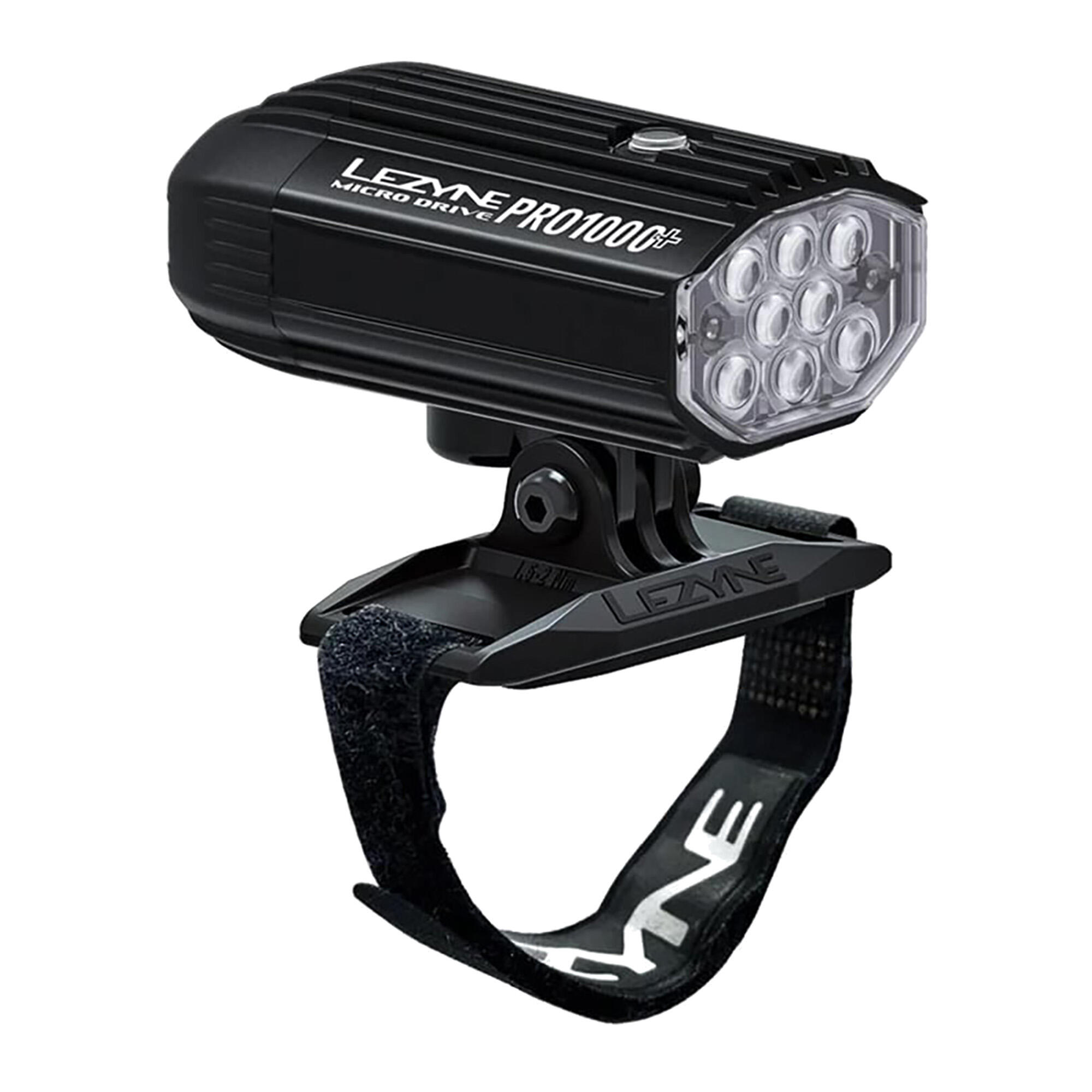 Lezyne Micro Drive Pro 1000+ lampka na kask, czarna, USB-C, 2800 mAh 2/2