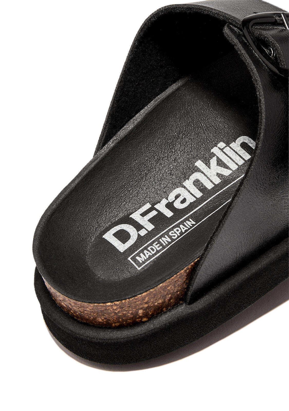 Sandalias D. Franklin Vibe Buckle Met Negro 3/4