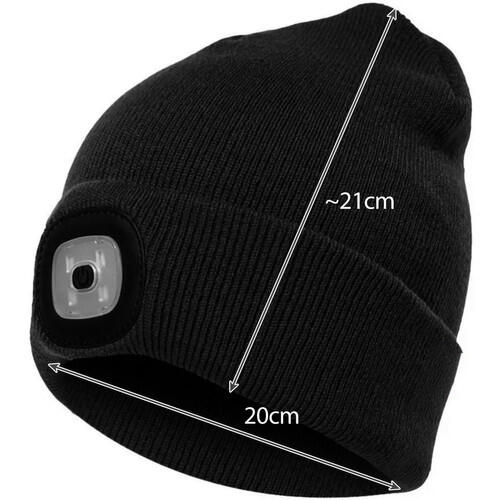 Caciula unisex cu led, reincarcabil USB, luminare in 3 moduri, marime universala