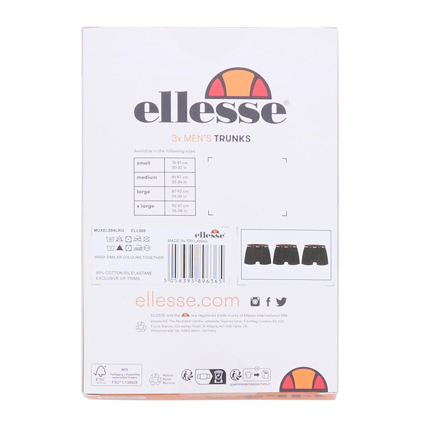 Boxers Motif/style Rayures Vives MUXEL884 Homme (Noir) 2/3