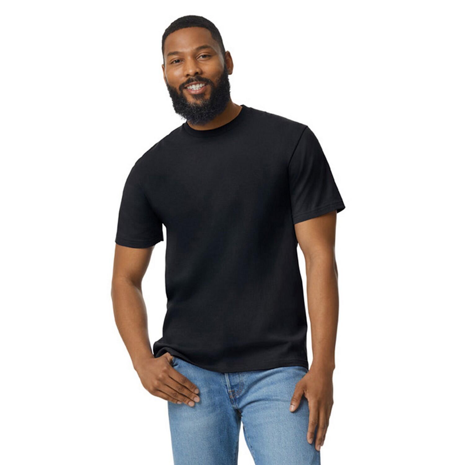 Mens Softstyle Enzyme Washed Midweight TShirt (Pitch Black) 2/2