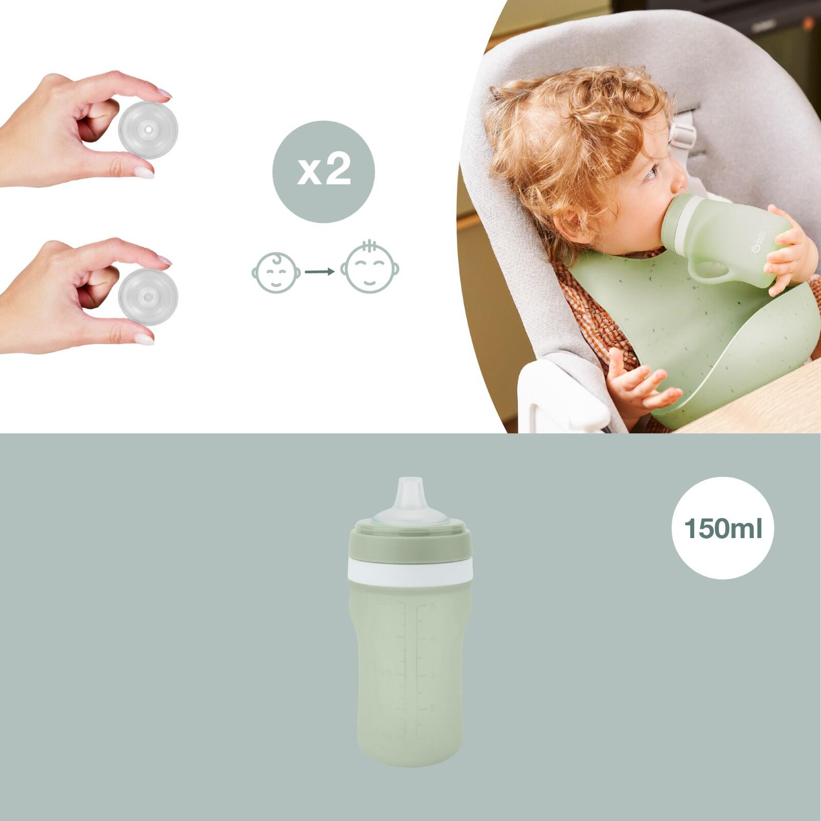 Gourde bébé enfant 150 ml en silicone - Vert 4/7