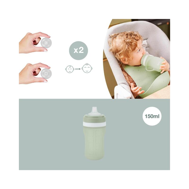 Silikonová láhev 150ml Green