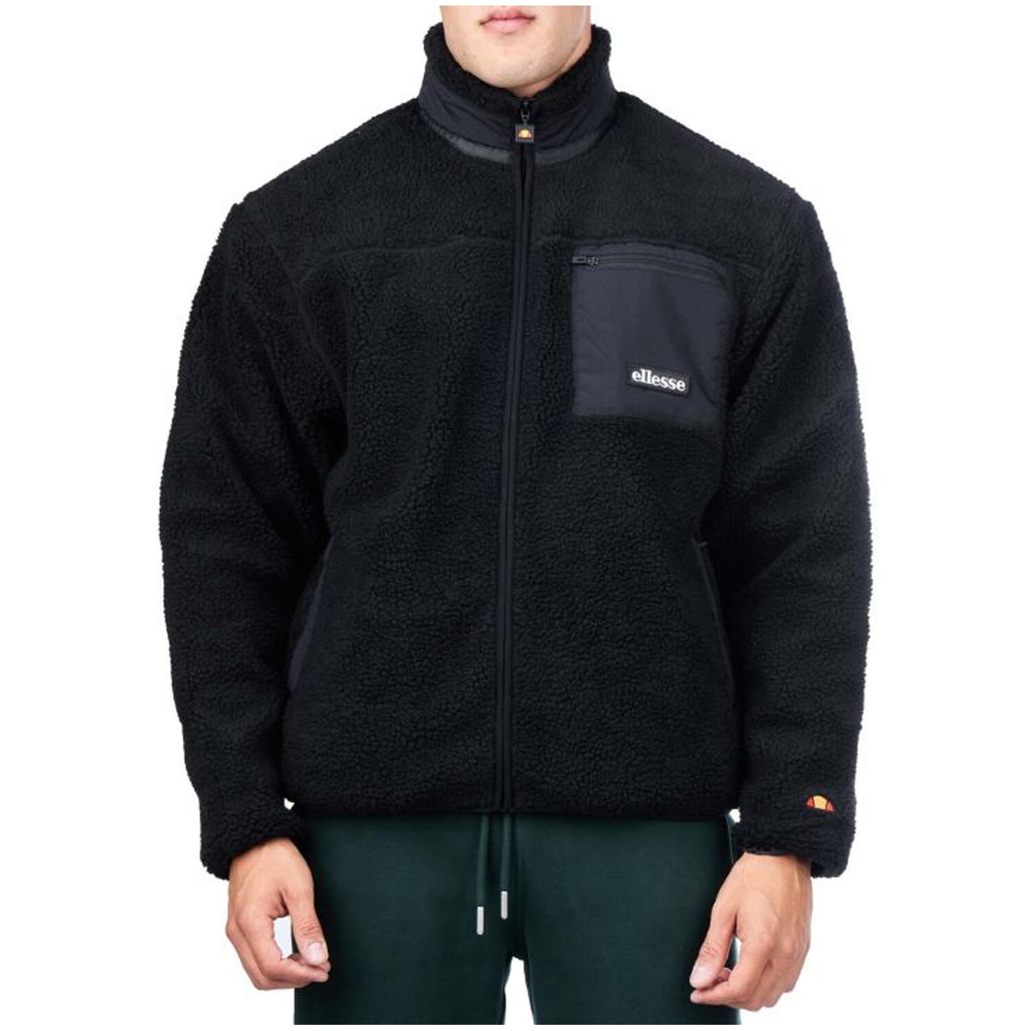 "Este" Fleecejacke für , Durchgehender Reißverschluss Herren Schwarz 3/3