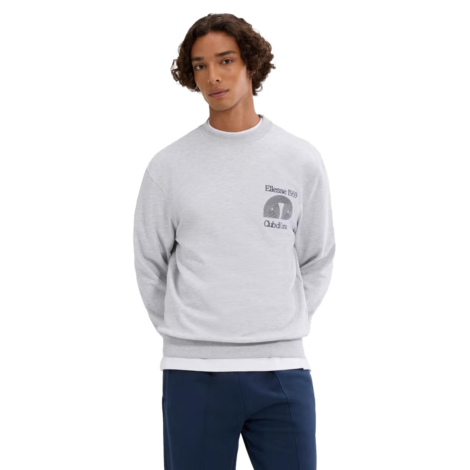 Sweat CLUB DI CORSA Homme (Gris Clair) 3/4