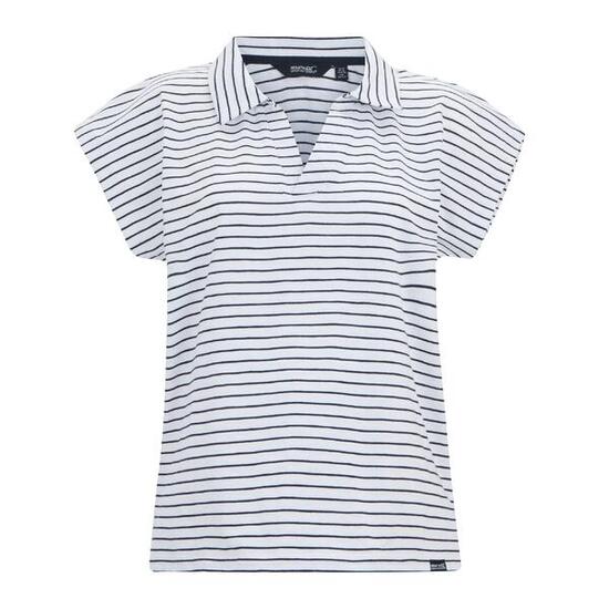 Tshirt LORANA Femme (Blanc / Bleu Marine)