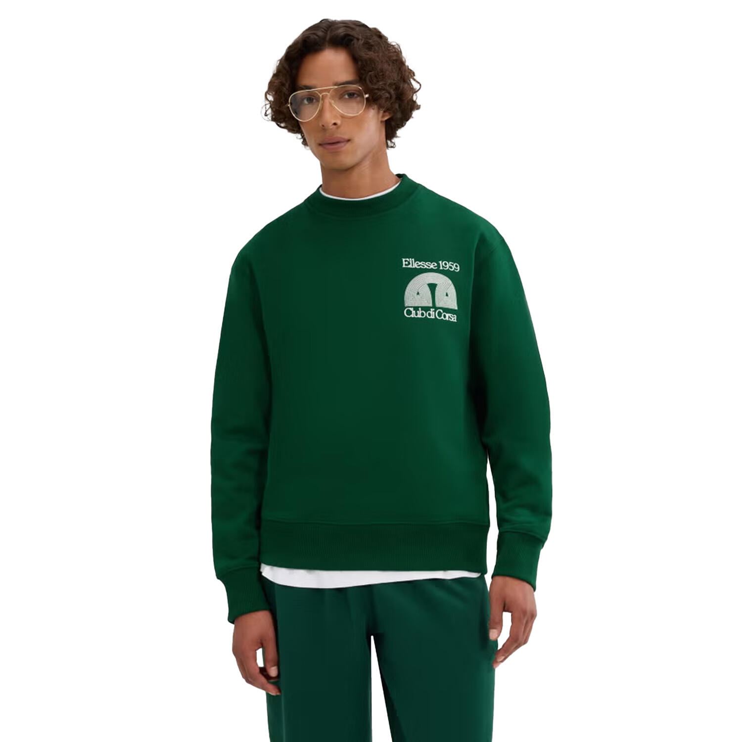 Sweat CLUB DI CORSA Homme (Vert Foncé) 3/4