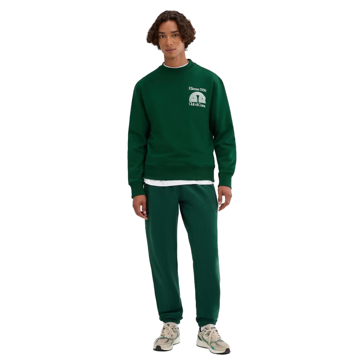 Sweat CLUB DI CORSA Homme (Vert Foncé) 4/4