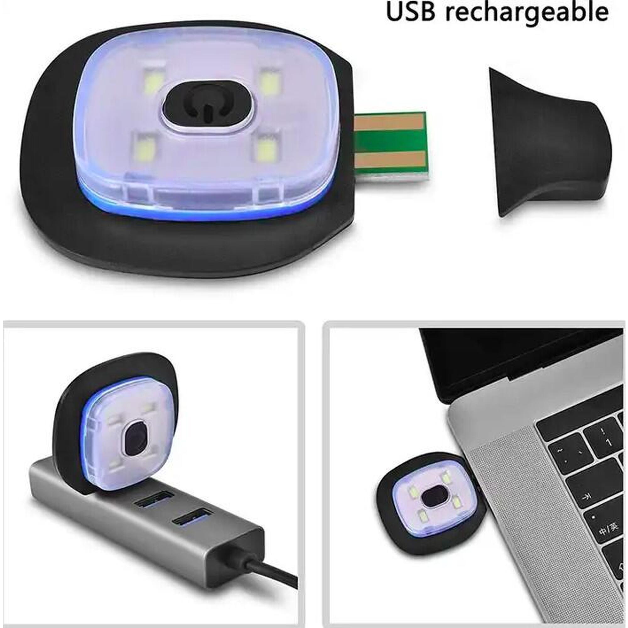 Caciula unisex cu led, reincarcabil USB, luminare in 3 moduri, universala