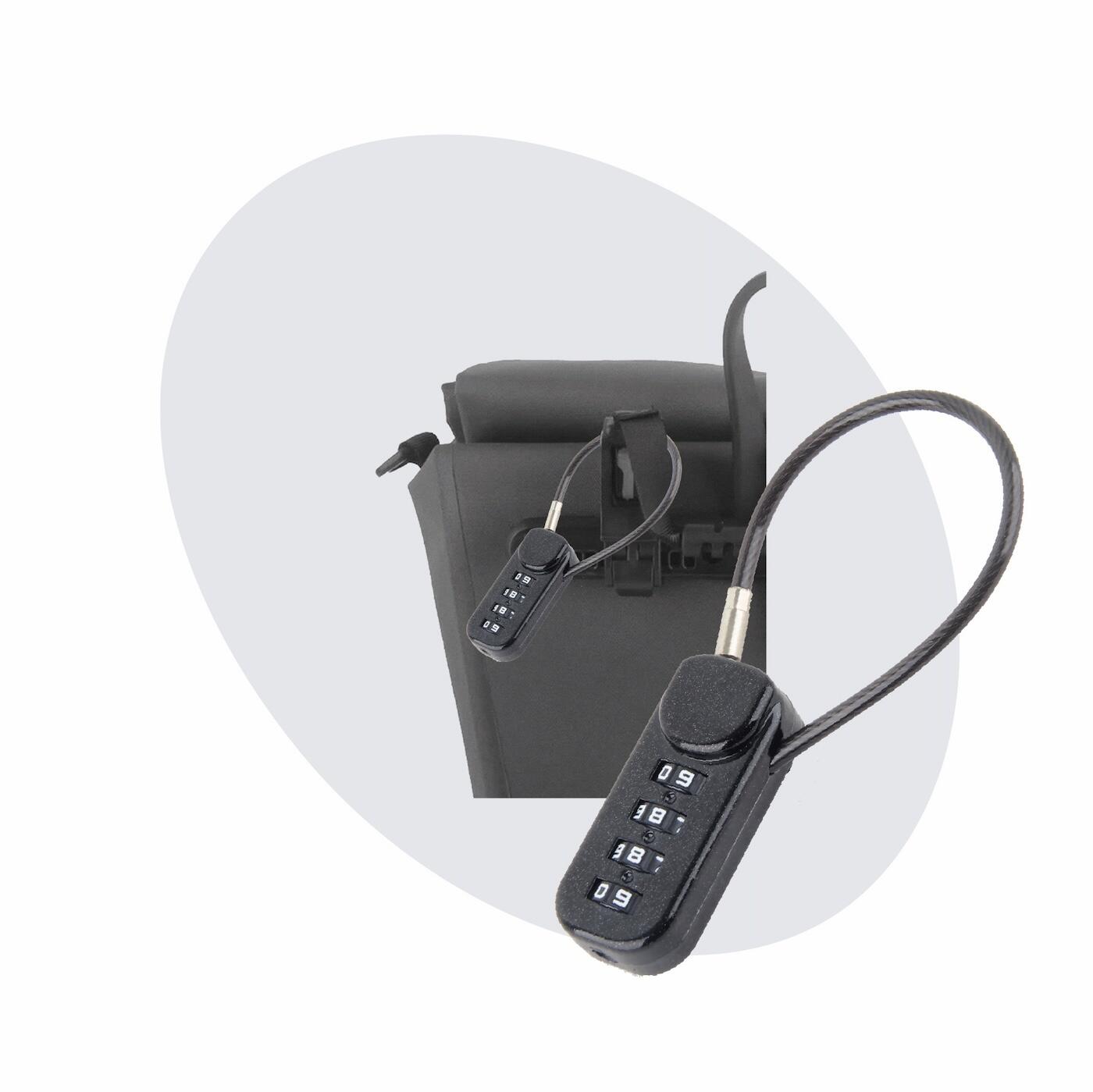 Voltano Luxe Fietstas Slot - Hangslot / Cijferslot - Zwart 2/7
