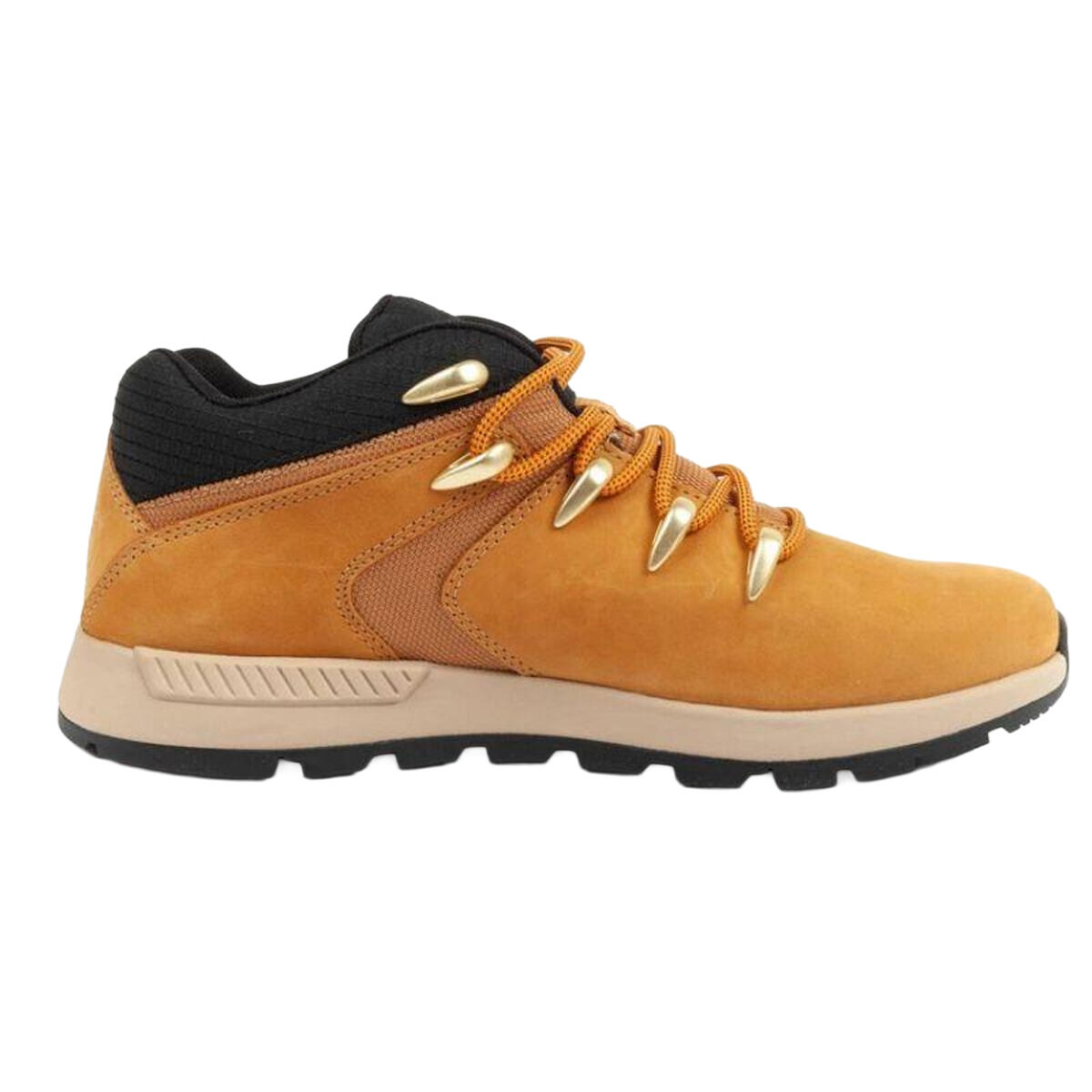Heren Sprint Trekker Leren Trainers (Bruin) 4/4