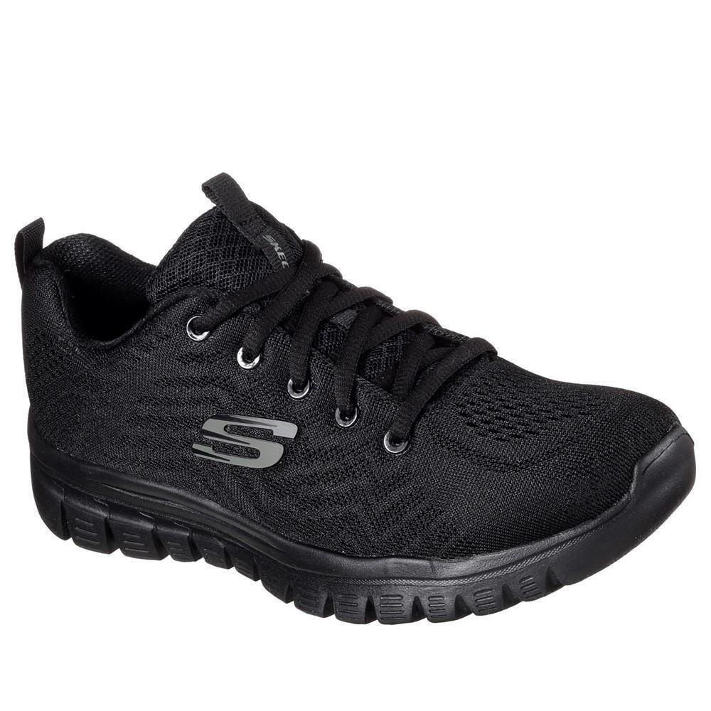 SKECHERS Womens/Ladies Graceful Get Connected Trainers (Black)