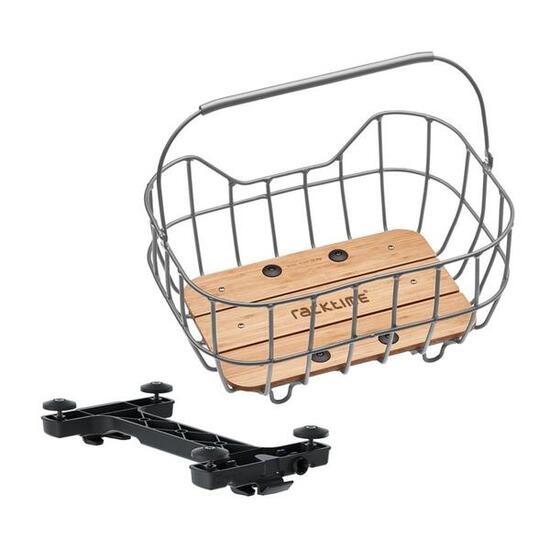 Racktime System Korb Baskit Breeze 2.0 47x35x24cm, silber, 25ltr, Snapit 2.0