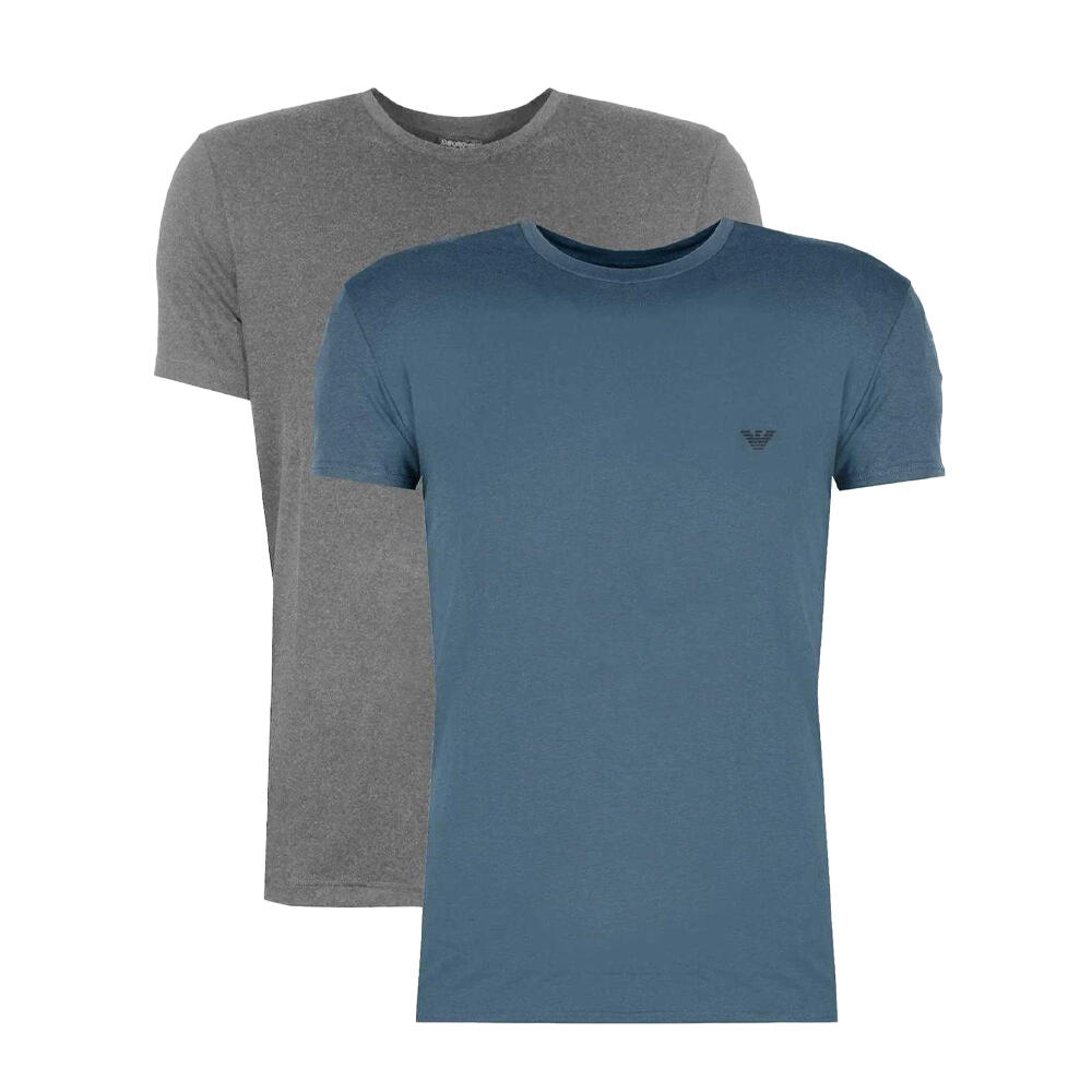 Mens Regular TShirt (Pack of 2) (Blue/Grey)