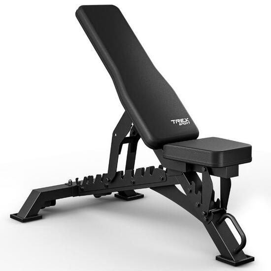 Ławka treningowa regulowana Trex Sport TX-400B 10-stopniowe oparcie do 150 kg