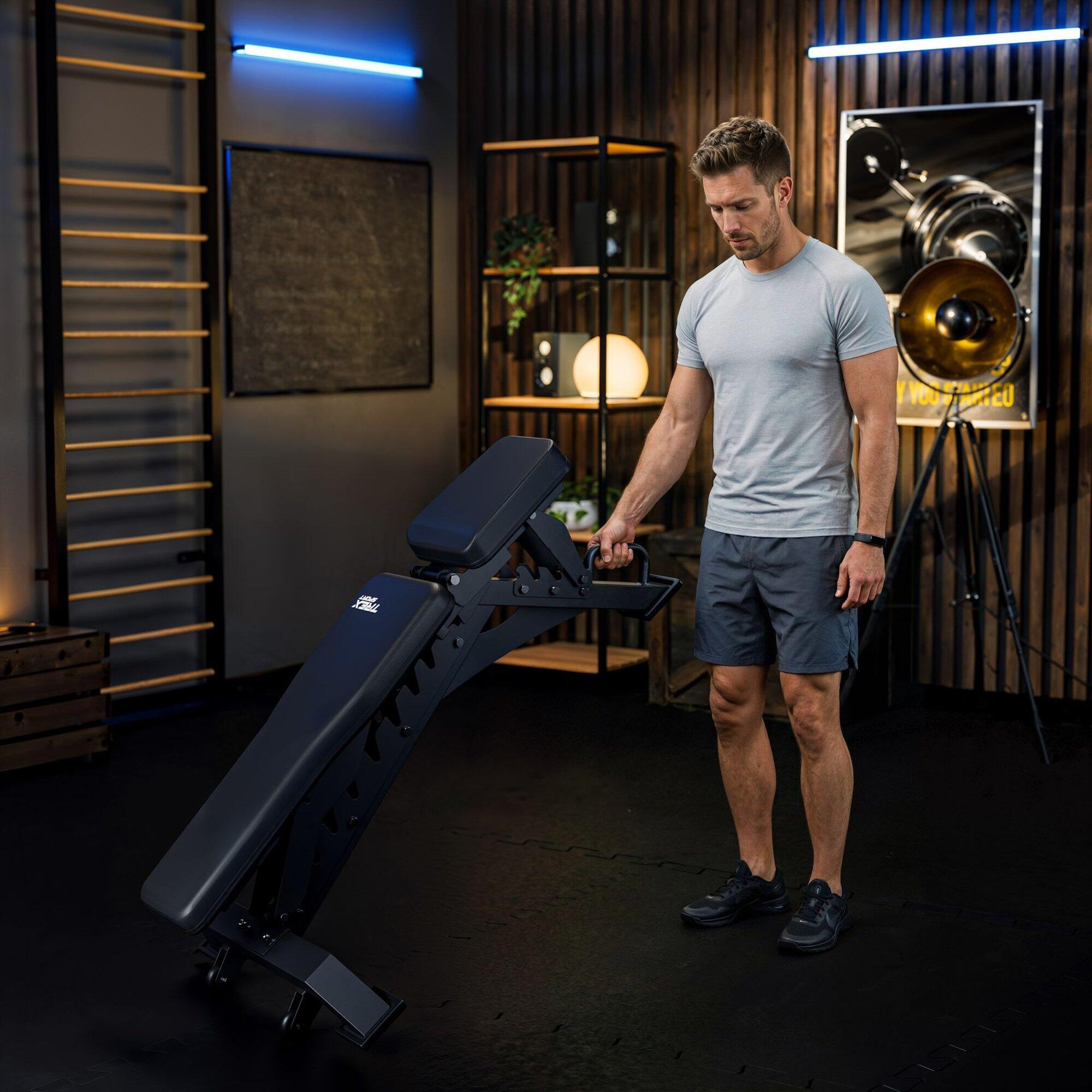 Banc de musculation réglable Trex Sport TX-400B, dossier 9 positions, 150 kg 5/7