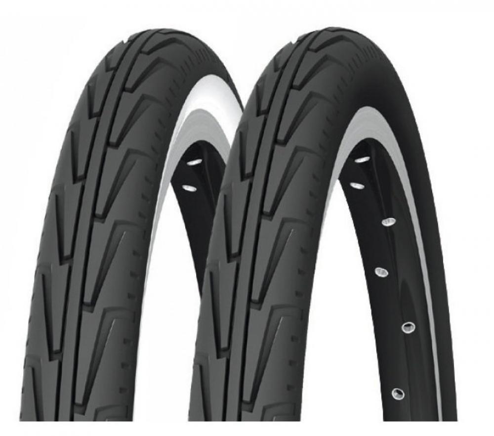 Michelin City Junior 20 '' (ETRTO 440) Urban Tire Tubetype Wire Negro Blanco 2/3