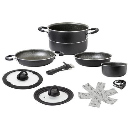 Alu Koch Set Pirate Ø24 Camping Outdoor Koch Geschirr Küche Topf Pfanne