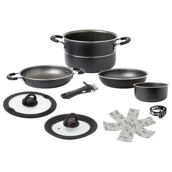 Alu Koch Set Pirate Ø24 Camping Outdoor Koch Geschirr Küche Topf Pfanne