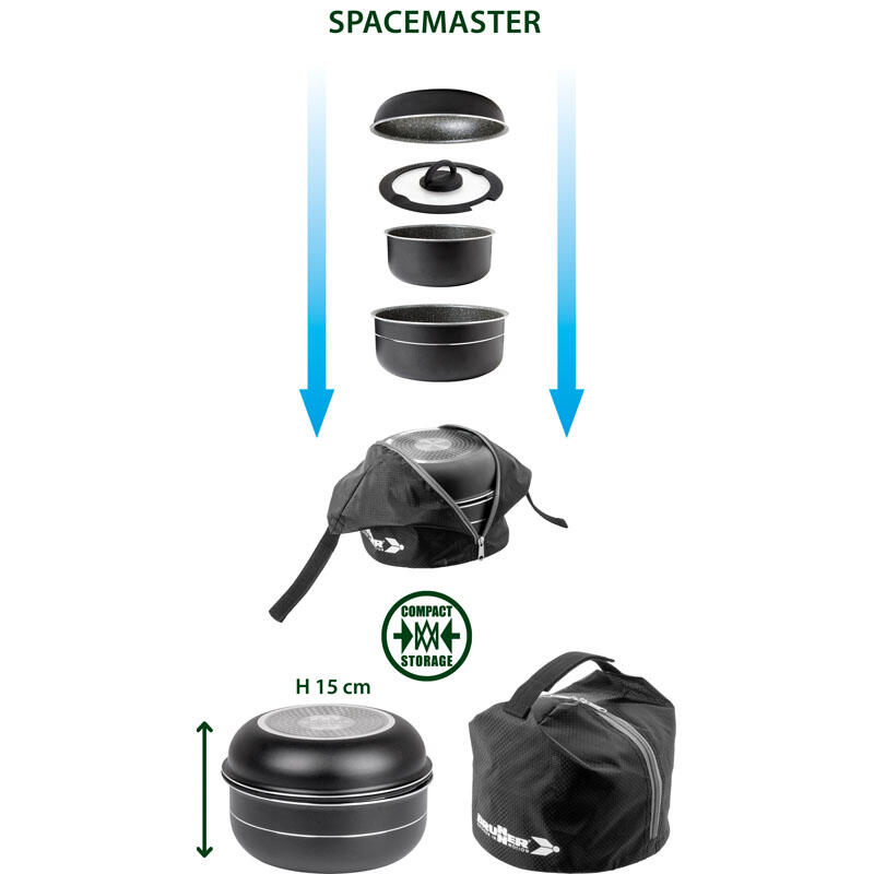 Camping Set de cuisine Pirate Spacemaster Mini Ø20 Outdoor Casserole Poêle 3/7