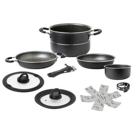 Alu Koch Set Pirate Ø22 Camping Outdoor Koch Geschirr Küche Topf Pfanne