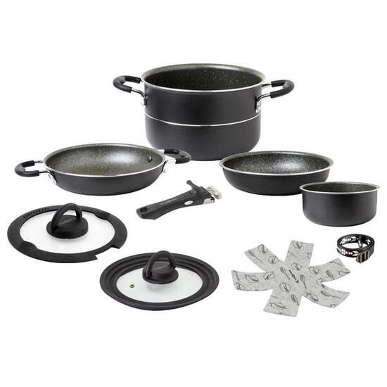 Alu Koch Set Pirate Ø20 Camping Outdoor Koch Geschirr Küche Topf Pfanne