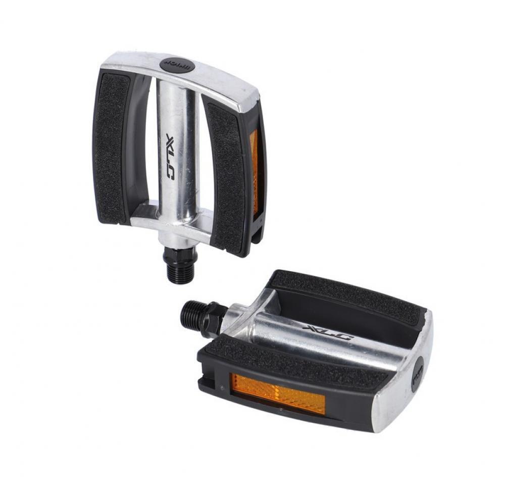 XLC City-/Comfort-Pedal PD-C21 Aluminium, Sandblock, silber/schwarz 2/3
