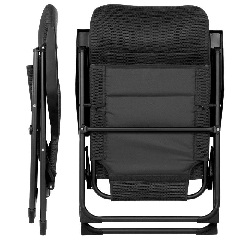 Brunner Sedia Pieghevole Skye RT, Alluminio e 3Durafeel, Nero/Grigio 3/7