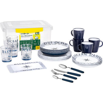 Brunner blue ocean all inclusive - melamine serviesset (36 delig)
