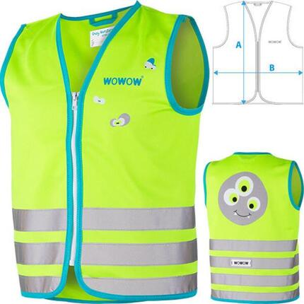 Wowow Sicherheitsweste Crazy Monster Jacket für Kinder Größe L rot